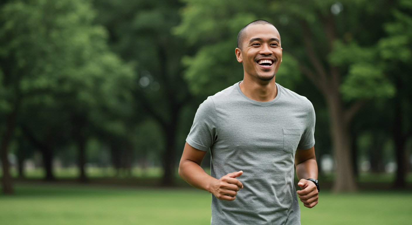 A healthy person enjoying an active lifestyle